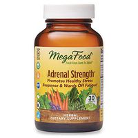 MegaFood, Adrenal Strength, Supports a Healthy Stress Response, Herbal Supplement, Gluten Free, Vegetarian, 30 tablets (15 servings)