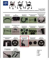 Front Wheel Assembly for Medline MDS86825SL (Super Light) rollator - Blue - 1 Each
