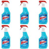 Windex Original Glass and Window Cleaner Spray Bottle, Original Blue, 23 fl oz - Pack of 6