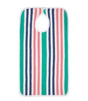 Linteum Textile Terry Adult Bibs with Velcro Closure 18x36 in. 12-Pack Multicolor