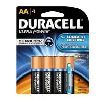Duracell Coppertop AA Batteries, Alkaline, 4 Pack