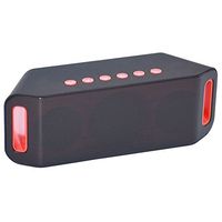 KIKO Stereo Deep Bass Loud Battery Powered Portable Bluetooth Wireless Speakers with BUILT-IN MIC USB TF Card Slot, Lightweight for Car Home Party Bike Outdoor Sport Travel, Black