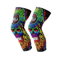 LORVIES Psychedelic Skull Knee Brace, Knee Compression Sleeve Support for Running, Arthritis, Meniscus Tear, Sports, Joint Pain Relief and Injury Recovery