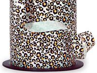 *20 YDS* 3/8" White Black & Yellow Leopard Spots"Animal Print" Curling Ribbon