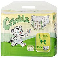 Crinklz Tab-Style Briefs Adult Printed Diapers, Large, Case/60 (4/15s)