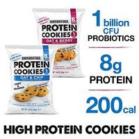 Shrewd Food Mini High Protein Cookies | Variety 6 Pack | Oat & Chip, Oat & Berry | 8g Protein, Made with Prebiotics & Probiotics | Supports Digestive Health, Healthy Snacks, Dessert Sweets, Diet Foods
