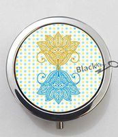 BlackKey Lotus Flower 3-Compartment Decorative Pocket Gift Box Case Organizer for Pill, Color 1 -1534