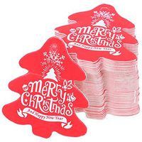 100Pcs Christmas Tags Star Santa Claus Candy Bag Decoration Gift Hang Tags