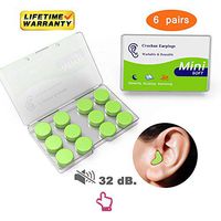 Cruchan 2020 New Version Ear Plugs, for Sleeping Noise Cancelling, 6 Pairs Soft Reusable Silicone Earplugs, Great for Snoring, Swimming, Travel, Work, Studying, Loud Noise, Suitable for Adults & Kids