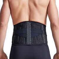 Omecon Back Brace Belt - Lumbar Support Belt Relief for Back Pain, Lumbar Disc Protrusion, Adjustable Pull Straps, Breathable Ultrathin Fabric for Summer, Unisex Belt for Lifting Sports or Therapy