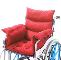 Trendcode Wheelchair Cushion Soft Cotton Wheelchair Accessory Helps Prevent Pressure, Burgundy