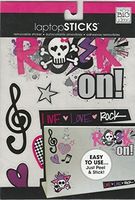 ROCK ON ! LAPTOP REMOVABLE STICKERS (10 PEAL AND STICK STICKERS)
