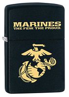Zippo USMC The Few The Proud Black Matte Pocket Lighter