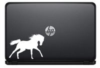 Horse Silhouette Version 2 Vinyl Decal Sticker for Computer Macbook Laptop Ipad Electronics Home Window Custom Walls Cars Trucks Motorcycle Automobile and More (WHITE)