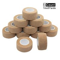 Self Adhesive Bandage Tape-Self Adherent Stretch Medical Bandage Wrap,Athletic Tape/Vet Tape,1Inch 5Yards-12 Count