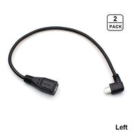 2 Pack Micro USB Extension Cable,Right Angle Micro USB 5Pin Male to Micro USB 5Pin Female Extension Cable,Sync Charging and Data Transferring Cable for Samsung, HTC, Huawei, Sony and More