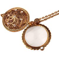 Sinfu Necklace For 1PC Women Personalized Fashion Magnifier Magnify Glass Reeding Chain Necklace Pendant Jewelry Accessories Collectors Gift (F)