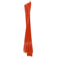 Autoparts Snow Plow Stakes 48 Inch Long Driveway Markers Plow Stakes Orange Fiberglass Stakes for Driveway 1/4" Thick Driveway Markers Pack of 50