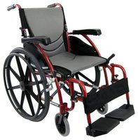 Karman Healthcare Ergonomic Wheelchair S-115 Mag Wheels, Rose Red, 20" x 17", 27 Pound