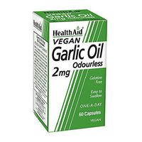 Health Aid Garlic Oil 2mg (odourless) 60 Vegicaps