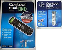 Bayer Contour Next ONE Glucose Monitoring System Wireless Meter kit (and 50 Strips 2021)