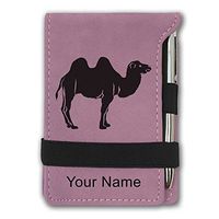 Mini Notepad, Camel, Personalized Engraving Included (Pink)