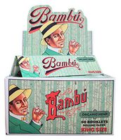 Bambu Organic Hemp King Size Rolling Papers, 50 Booklets