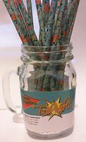 Green Floral Vintage Paper Drinking Straws -100 COUNT - Twilight Parties