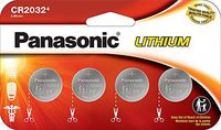 Panasonic CR2032 3.0 Volt Long Lasting Lithium Coin Cell Batteries in Child Resistant, Standards Based Packaging, 4 Pack