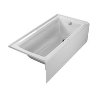 Duravit 700355000000090 Bathtub Architect with Integrated Panel and Flange, 60" x 30", White, Right Drain