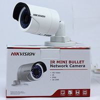 Hikvision DS-2CD2042WD-I, 4MP IR Mini Bullet Network Security Camera POE Day Night Vision IP67 Waterproof HD Home Surveillance CCTV camera, English Version, 4mm Lens
