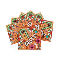 Fun Express - Candy Town Beverage Napkins (16pc) for Christmas - Party Supplies - Print Tableware - Print Napkins - Christmas - 16 Pieces