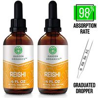Garden Organics - Reishi Alcohol-Free Extract, Organic Reishi Mushroom (Ganoderma Lucidum) Dried Mushroom (2x4 Fl Oz)