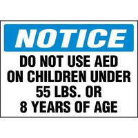 Label-N-DO NOT USE AED ON. Pack of 5 Labels