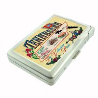 Tennessee Map Volunteer State Double-Sided Cigarette Case with lighter, ID Holder, and Wallet D-274
