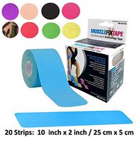 Blue Kinisiology Tape Pre-cut Roll | Physiotherapy chiropractic orthopedic | Kinesio Tex Gold kinesiotapes Theraband | Diaphragmatic hypotonia abdominal surgery Achilles patellar tendonitis tendonosis