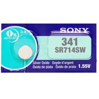 Sony 341 (SR714SW) 1.55V Silver Oxide 0% Hg Mercury Free Watch Battery (9 Batteries)