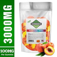 Hemp Gummies - 3000 mg per Bag - 30ct Premium Peach Rings - 100mg per Gummy - Organic Hemp + MCT - 0% THC - Relief for Stress, Pain, Inflammation, Anxiety, Depression, Nausea, Omega 3,6,9 and More