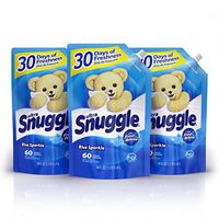 Snuggle Liquid Fabric Softener Easy-Pouch, Blue Sparkle, 48 Oz, 3Count, 180 Total Loads