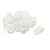 uxcell 20 Pcs UC-1 Plastic Wire Cord Clip Fixer Nylon Cable Clamp Fastener