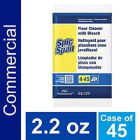 Floor and Multi-Surface Concentrate Cleaner from Spic and Span Professional, Bulk Cleaner with Bleach for Kitchen, Bathroom and Unwaxed Wood Floor Uses, 2.2 oz. Packet (Case of 45)