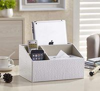 T-ZJHC Home Home Living Room Cute Tray Paper Napkin Coffee Table Remote Control Storage Box, White trapezoidal Tissue Box