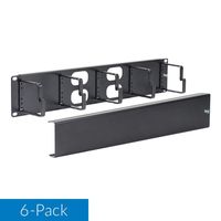 ICC Metal Vertical Ring Panel with Cover in 2 RMS, 6-Pack