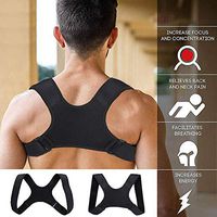 Weoto Posture Corrector, Adjustable Back Support, Shoulder Correction Brace Belt, Improve Bad Posture, Shoulder, Back, Neck Pain Relief