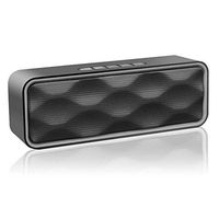 Portable Bluetooth Speakers V4.2 Wireless Stereo Speaker with HD Audio and Enhanced Bass,Built-In Dual Driver Speakerphone,Handsfree Calling,FM Radio and TF Card Slot