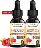 Keto Ketone Drops Extra Strength Raspberry Ketones - Thermogenic Weight Support with African Mango & Garcinia - Supports Natural Weight, Ketosis Diet Supplement, Metabolism Support - Two Bottles