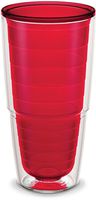 Tervis 1224226 Clear & Colorful Color Collection Red NA 24oz Tumbler with No Lid, 24 oz Tritan