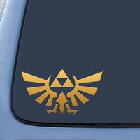 Legend of Zelda - Triforce Wings - Vinyl 4" Wide (Color: GOLD) decal laptop tablet skateboard car windows stickers
