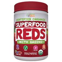 Superfood Vital Reds with Greens Juice Powder by Feel Great 365, Doctor Formulated,100% Non-GMO, Whole Food Multivitamin Powder - Fruits, Vegetables, Probiotics, Digestive Enzymes & Polyphenols