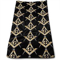 AZOULA Masonic Square Face Hand Towels Microfiber Sport Towels for Sports, Hair Care, Cosmetology, Cleaning, Furniture Makeup Removing Cloths Fast Drying 27.5 X 12 Inch.